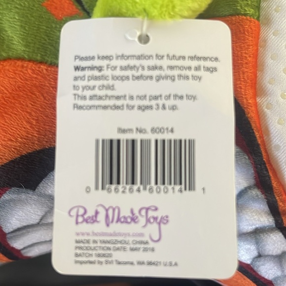 NEW with tags - Cozy Toes Children’s Plush Slippers. Yellow Monster - Picture 5 of 6